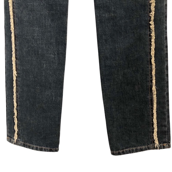 Moschino | NWT Two Tone Frayed Seam Donna Denim Jeans Size 8 - Picture 10 of 14
